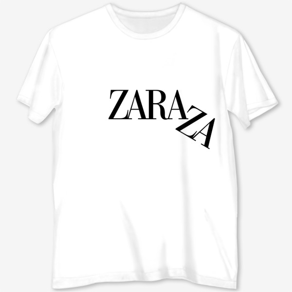 Футболка с полной запечаткой «Зара Zara za логотип мода принт для девушки Fashion»