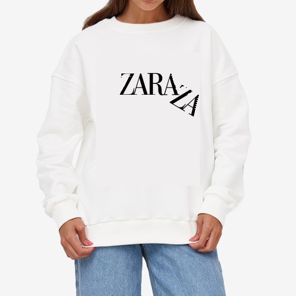 Свитшот «Зара Zara za логотип мода принт для девушки Fashion»
