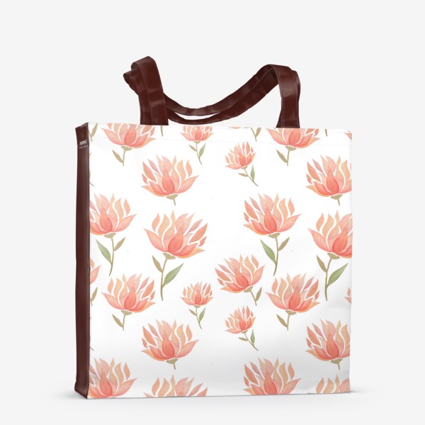 Сумка-шоппер «Акварельные цветы георгины»