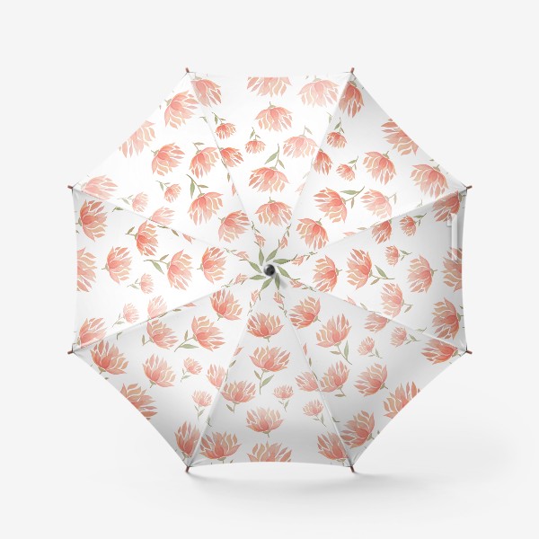 Зонт «Акварельные цветы георгины»