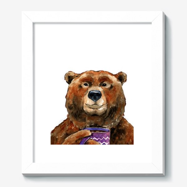 Картина «Медведь пьет чай»