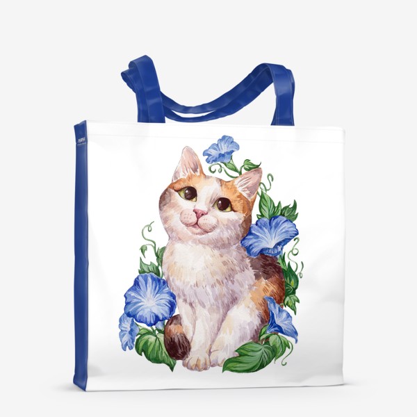 Сумка-шоппер «Кот в цветах»