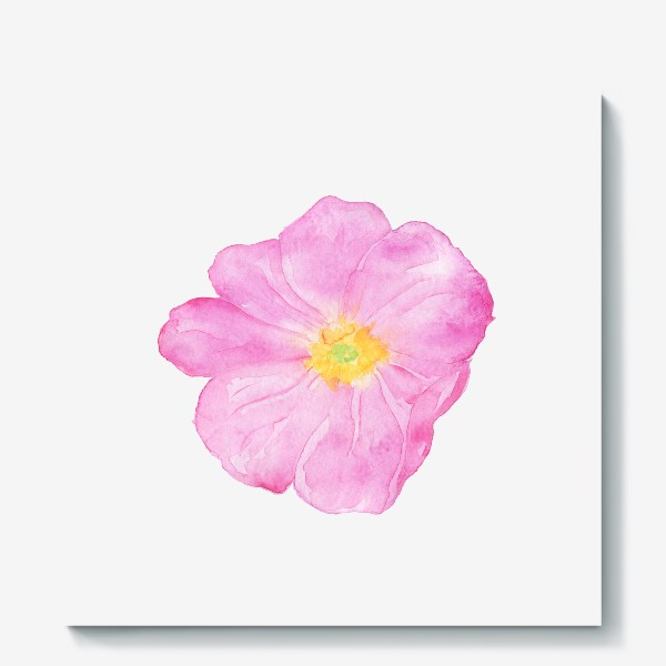 Холст «Акварельный цветок розовый пион»