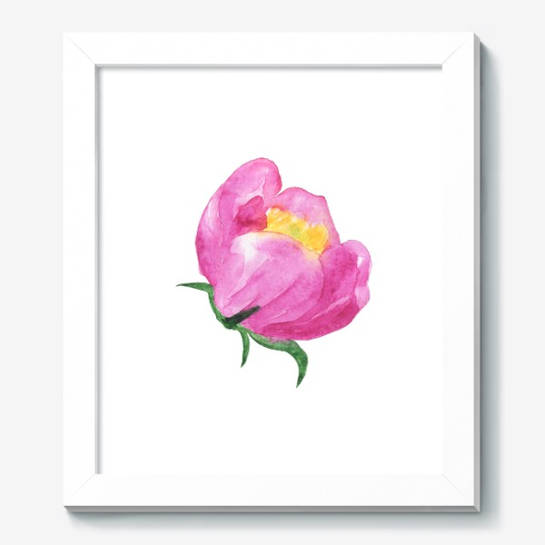 Картина «Бутон акварельный розовый пион»