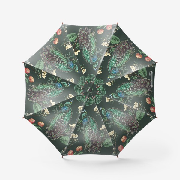 Зонт «Принт с павлинами»