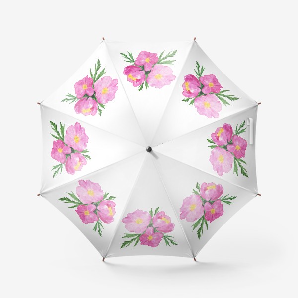 Зонт «Букет акварельных розовых пионов»