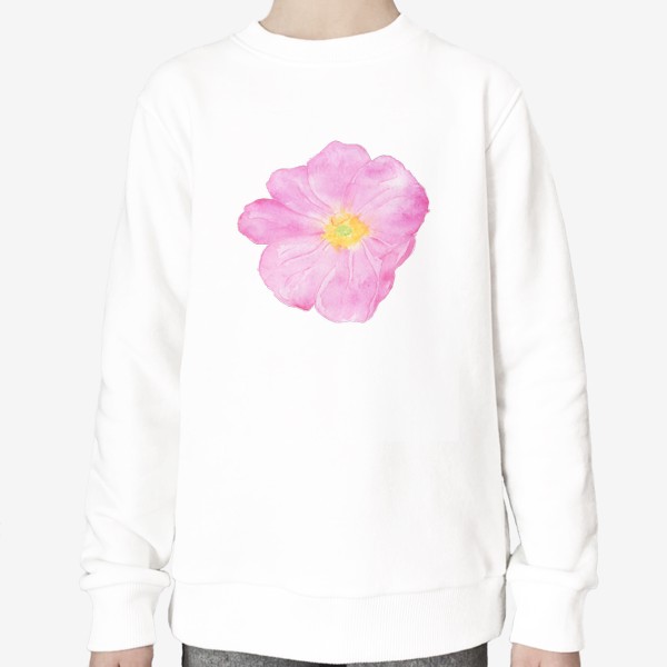 Свитшот «Акварельный цветок розовый пион»