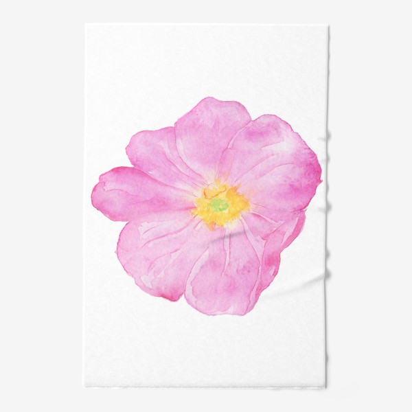 Полотенце &laquo;Акварельный цветок розовый пион&raquo;