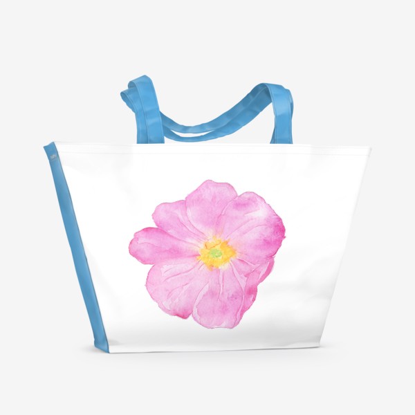 Пляжная сумка &laquo;Акварельный цветок розовый пион&raquo;