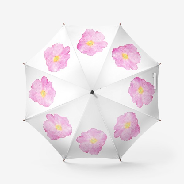 Зонт &laquo;Акварельный цветок розовый пион&raquo;