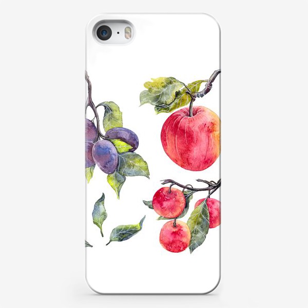Чехол iPhone «Слива и яблоко»