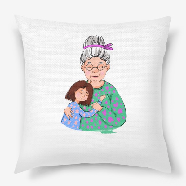 Подушка «Бабушка и внучка. На 8 марта. »
