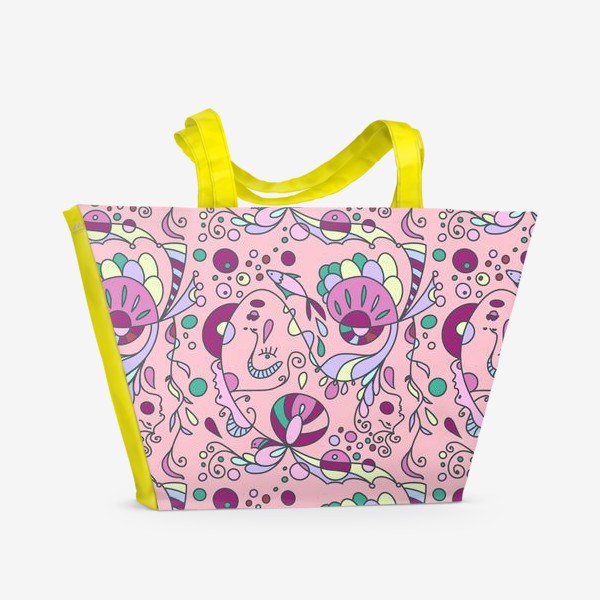 Пляжная сумка &laquo;Розовая абстракция&raquo;