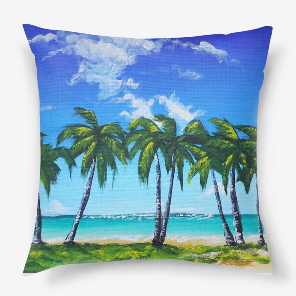 Подушка «Десять пальм на море»