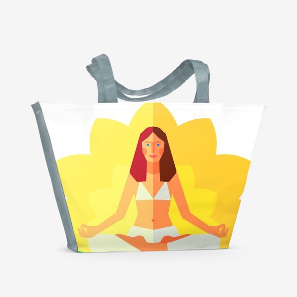 Пляжная сумка «Yoga girl»