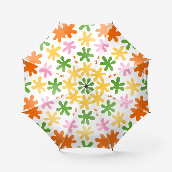 Зонт «Разноцветные абстрактные цветы кляксы»