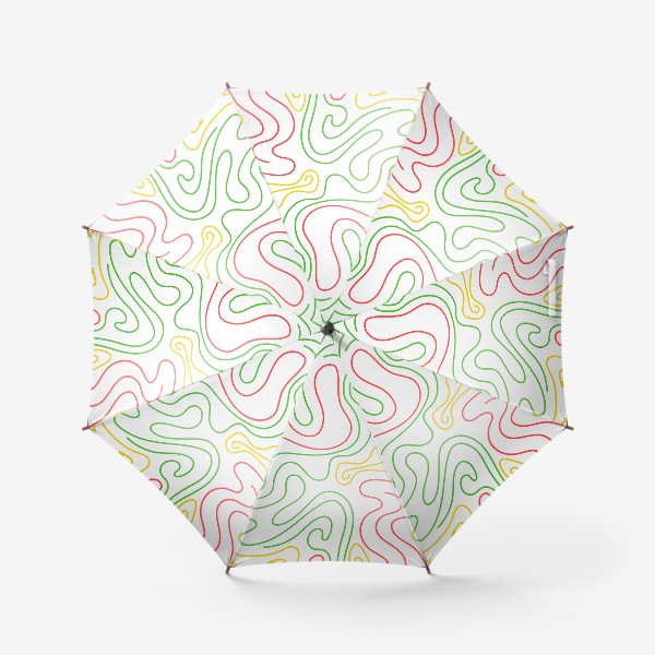 Зонт «Разноцветные линии. Абстрактный паттерн»