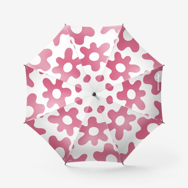 Зонт «Абстрактные розовые ромашки»