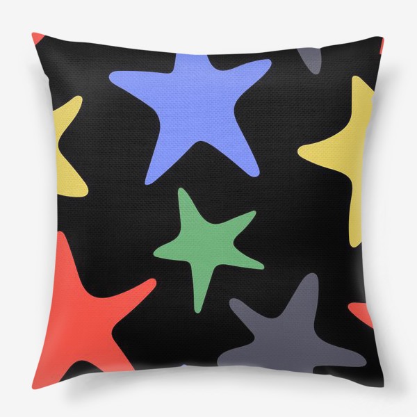 Подушка «Большие цветные звёзды»