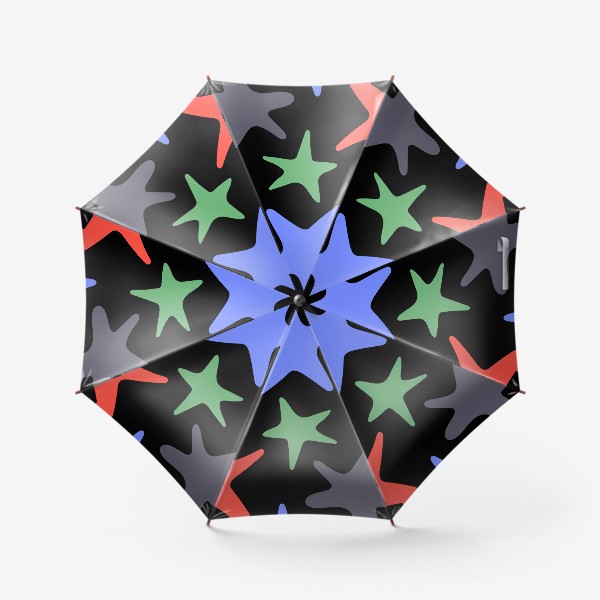 Зонт «Большие цветные звёзды»