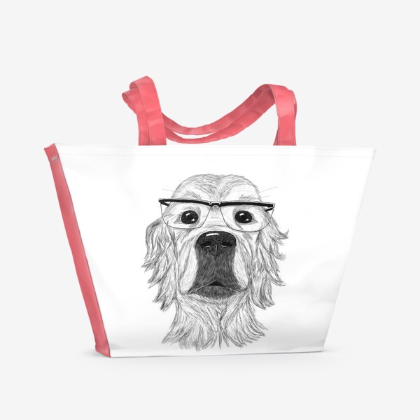 Пляжная сумка «Собака в очках»
