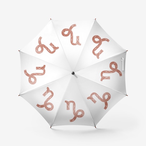 Зонт «Козерог. Гороскоп. Знак зодиака в стиле карандашного рисунка. Скетч»