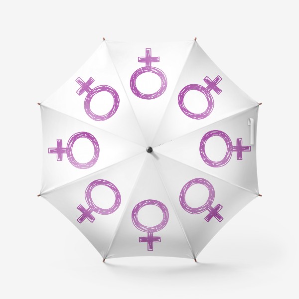 Зонт «Венера. Символ мужчины. Знак планеты в карандашном стиле»