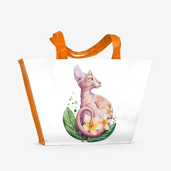 Пляжная сумка «Кот сфинкс»