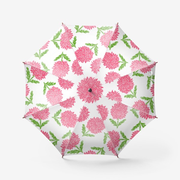Зонт «Розовые пионы. Цветы. Паттерн»
