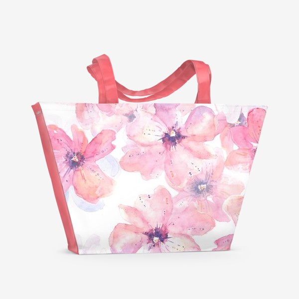 Пляжная сумка «Цветы весна»