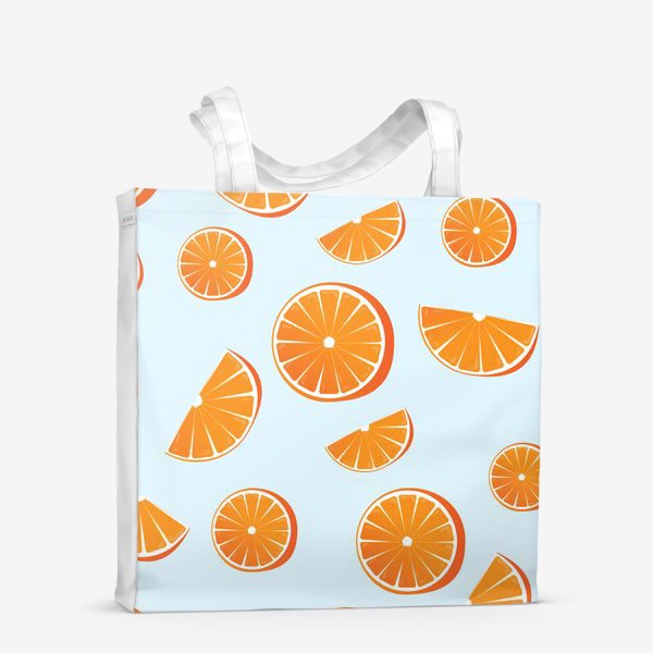 Сумка-шоппер «Летний фруктовый паттерн из апельсинов»