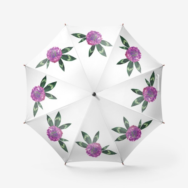 Зонт «Акварельный розовый клевер принт»