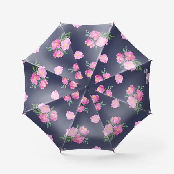 Зонт «Букеты из акварельных розовых пионов паттерн»