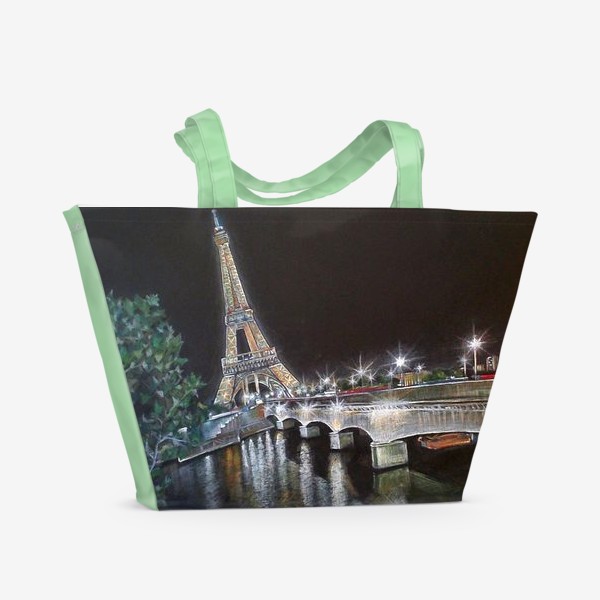 Пляжная сумка «Ночной Париж»