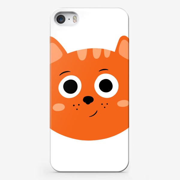 Чехол iPhone «Рыжий котик. Детский принт с котом»