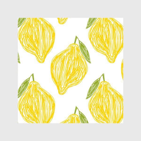 Шторы «Желтые лимоны. Лимонный паттерн»