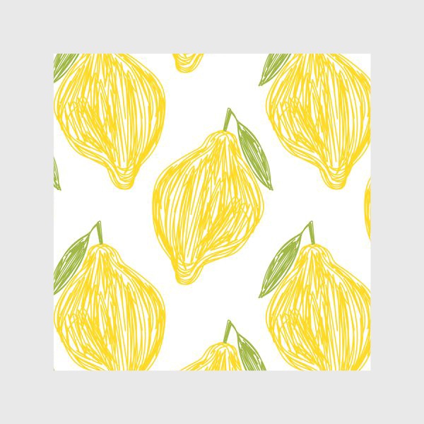 Скатерть «Желтые лимоны. Лимонный паттерн»