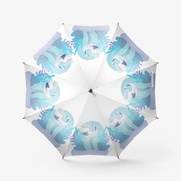 Зонт «Влюбленный журавль танцует на воде»