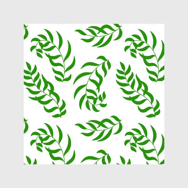Шторы «Зеленые листья. Растительный паттерн»