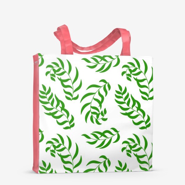 Сумка-шоппер «Зеленые листья. Растительный паттерн»