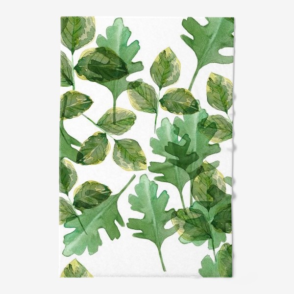 Полотенце «зелёные листочки »