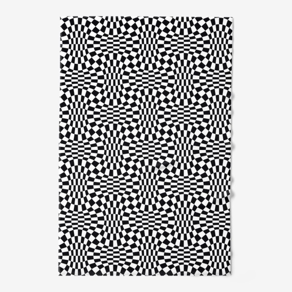 Полотенце «Черно-белая иллюзия, волна»