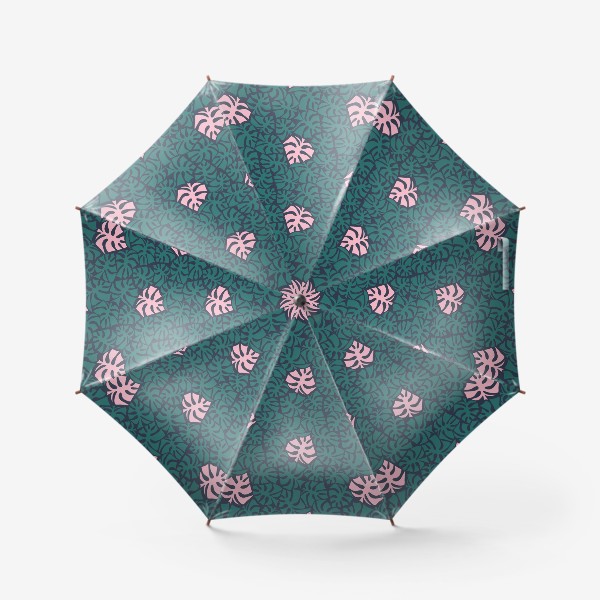 Зонт «Розовая монстера»