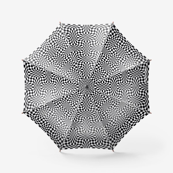 Зонт «Черно-белая иллюзия, волна»