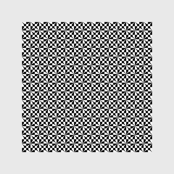 Шторы «Черно-белая иллюзия, квадраты и цветы»