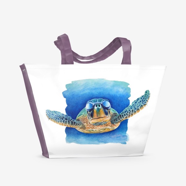 Пляжная сумка «Пловец Черепаха»