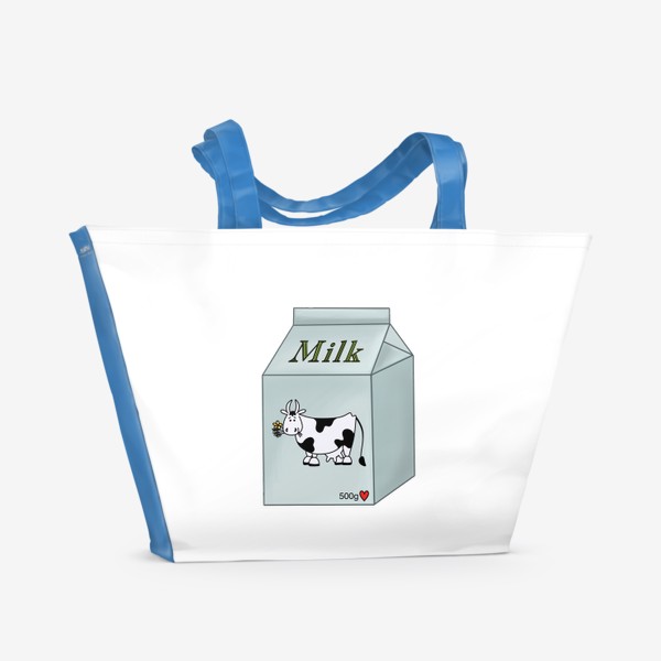 Пляжная сумка «Milk молоко»