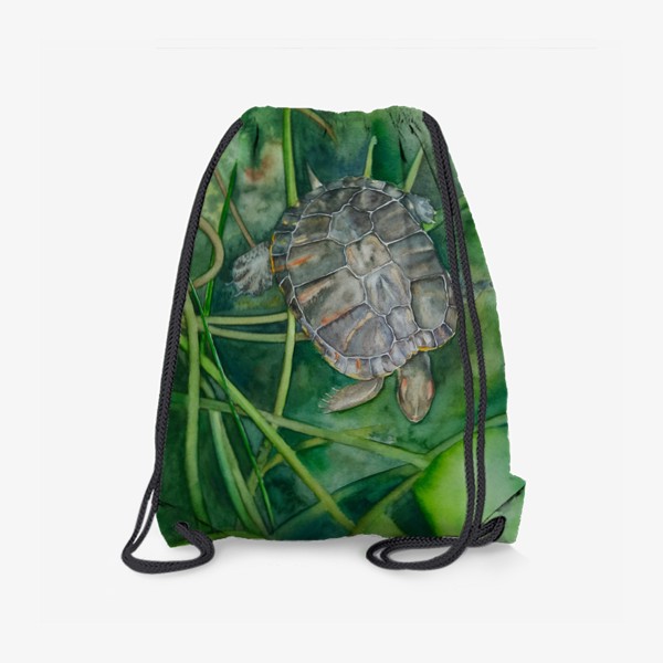 Рюкзак «Красноухая черепаха в пруду»