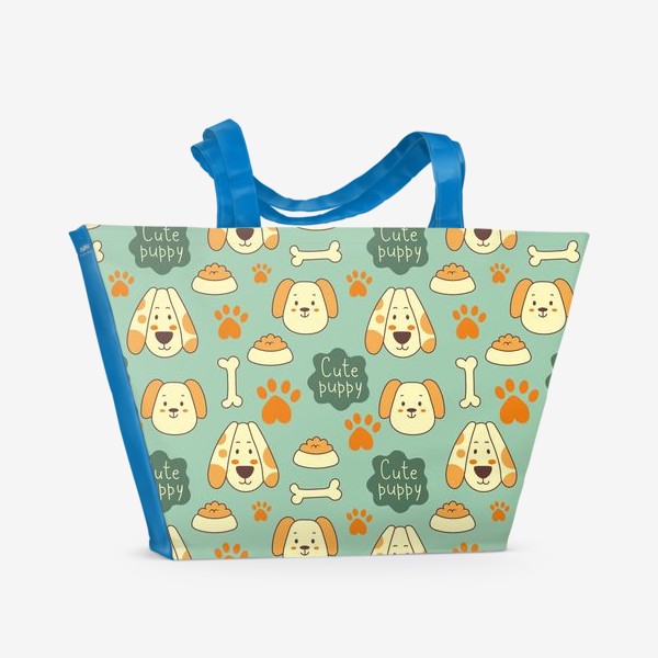 Пляжная сумка «Собаки в стиле ретро»