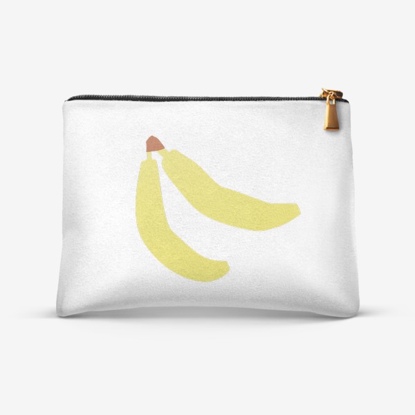 Косметичка «Банан в стиле аппликации из бумаги»